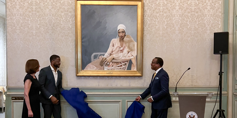 Josephine Baker Portrait Unveiled at U.S. Ambassador's Residence